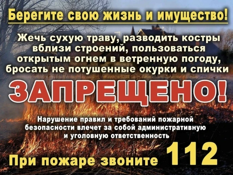 🔥Не сжигайте сухую траву: последствия могут оказаться катастрофическими