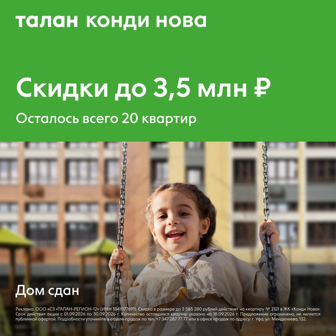 Осталось 20 квартир. Скидки до 3,5 млн ₽