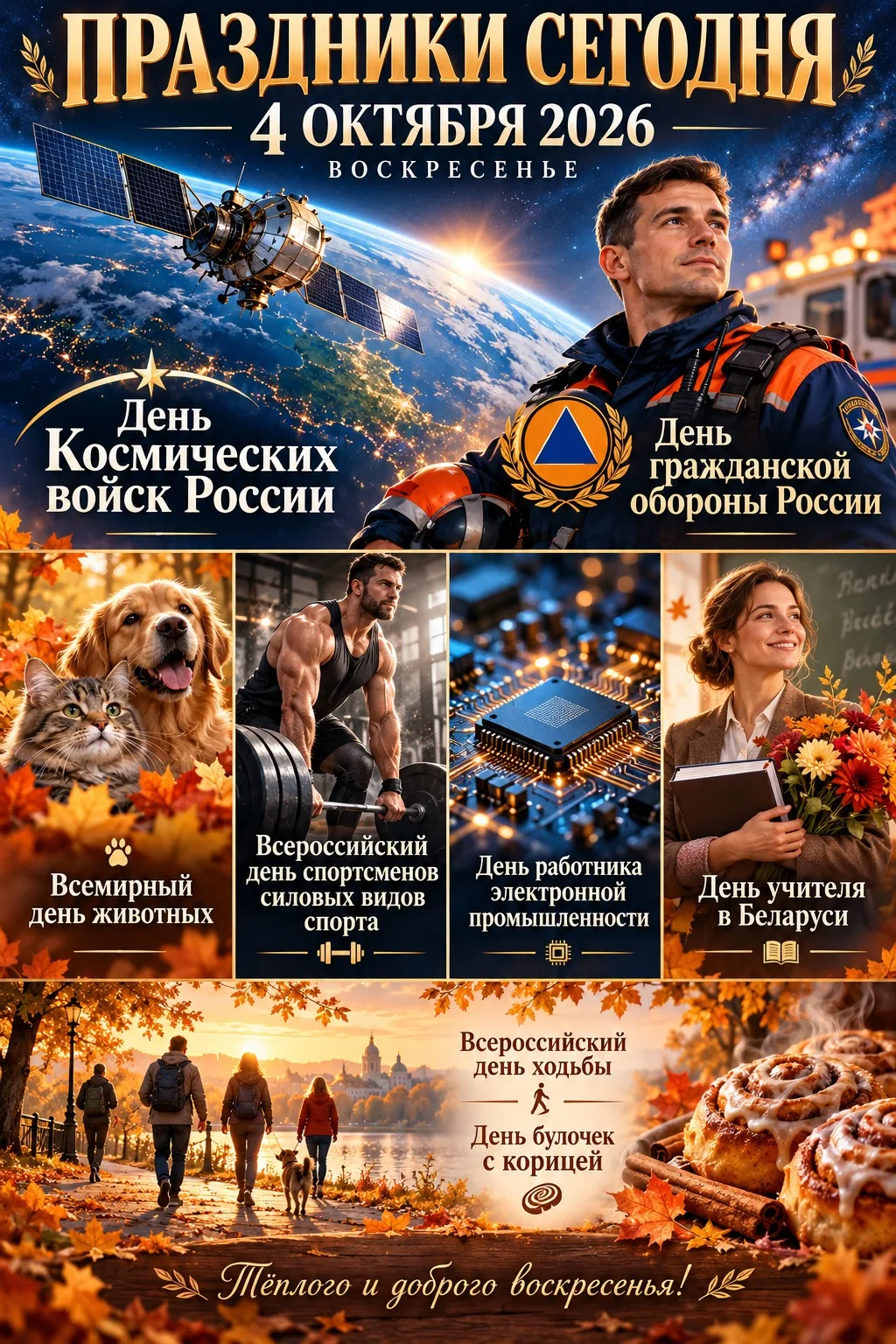 🎉 Праздники сегодня — 4 октября 2026 🎉