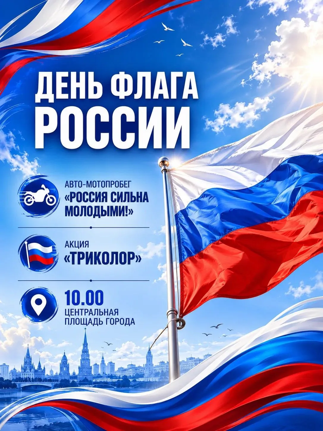 🇷🇺 ДЕНЬ ФЛАГА РОССИИ В КАРАСУКЕ