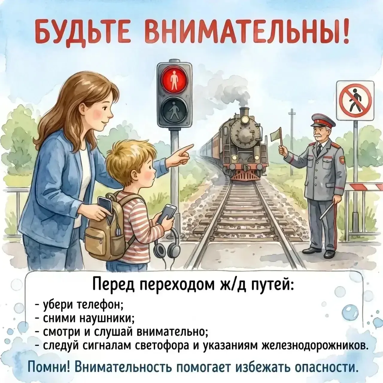 Железная дорога — не место для игр!