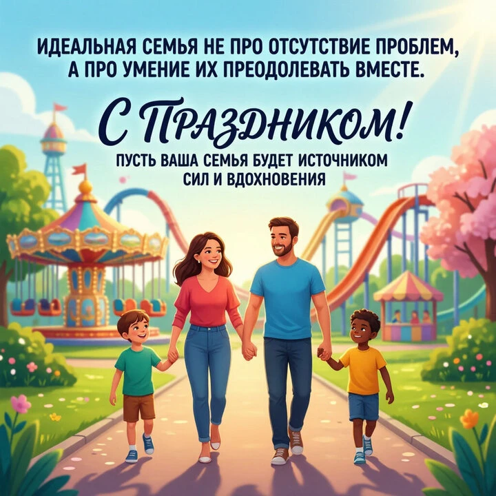 День идеальной семьи — 18 июля

✨ Что за праздник?

Неформальный день, посвящённый семейным ценностя
