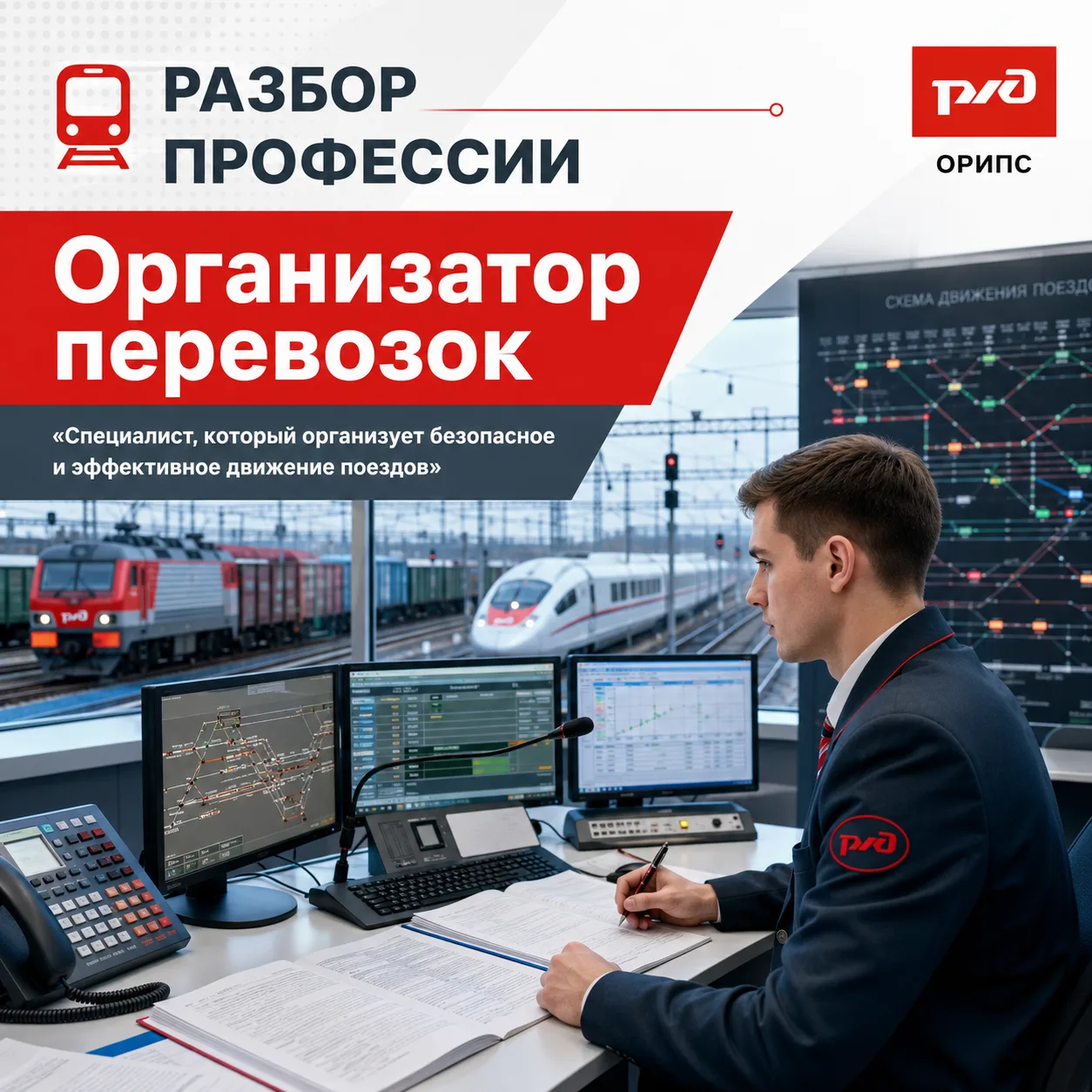 🚆 Разбор профессии: организатор перевозок

Кто отвечает за то, чтобы поезда отправлялись вовремя, м