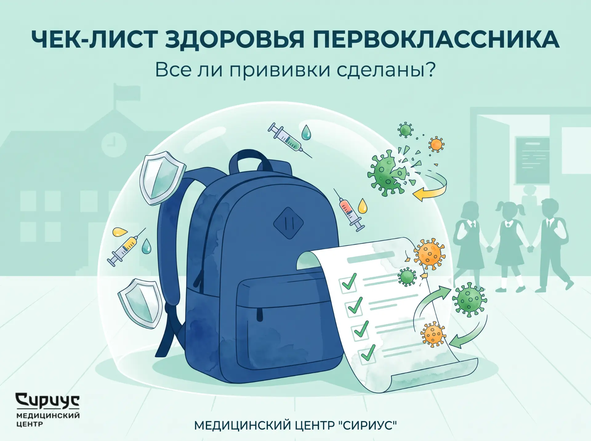 📚 Первый класс: чек-лист здоровья. Все ли прививки сделаны?