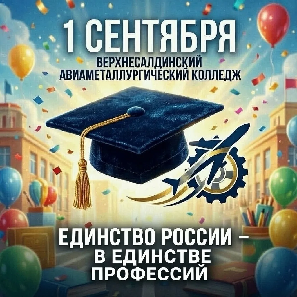 🎓 1 сентября в Верхнесалдинском авиаметаллургическом колледже: «Единство России — в ед...