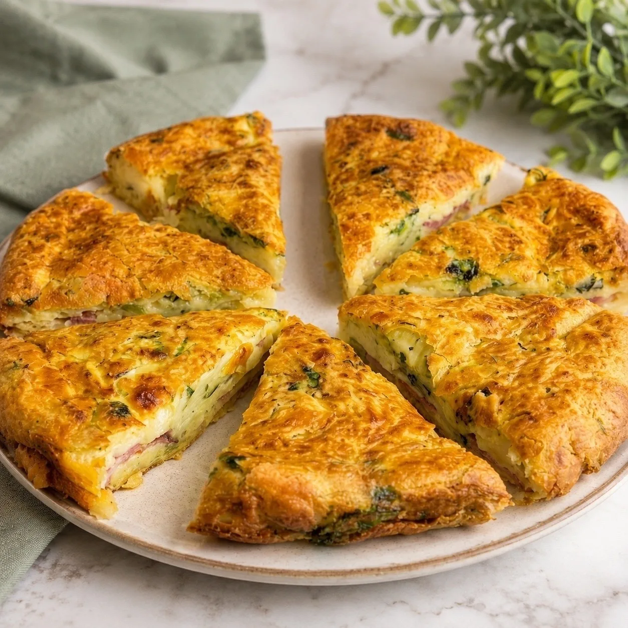 Кабачковый пирог вкуснее пиццы, всё смешала за 5 минут и в духовку!
