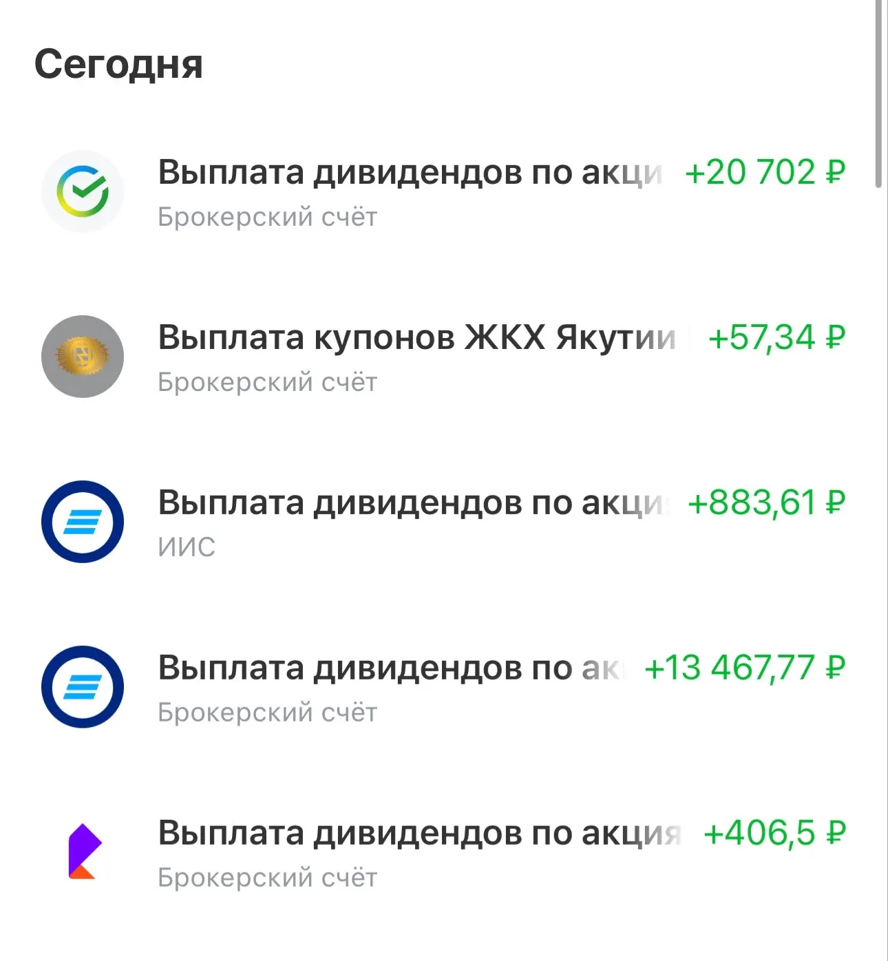 ДИВИДЕНДЫ ПРИШЛИ!