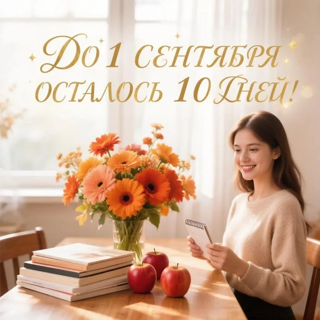 🎉 До 1 сентября — всего 10 дней! 🎉Сердце уже стучит чуть быстрее: впереди новые знани...
