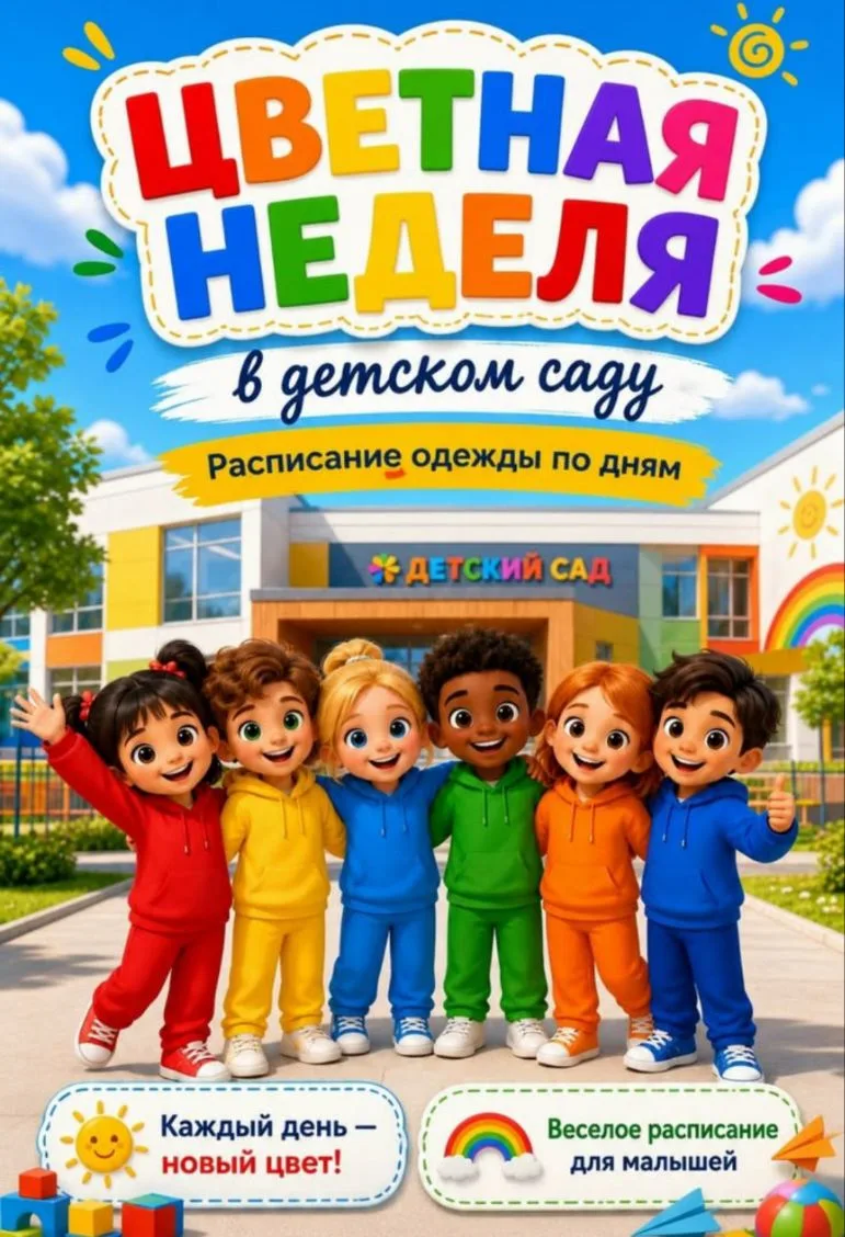 А следующая неделя у нас цветная готовим подходящую одежду!