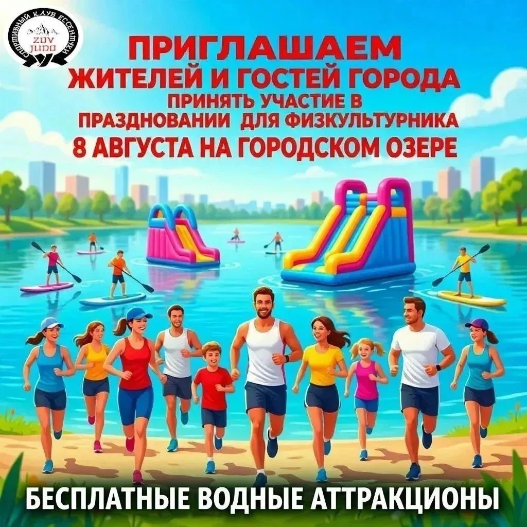 Праздничный забег в честь дня физкультурника (дистанцию можно преодолеть даже пешком).