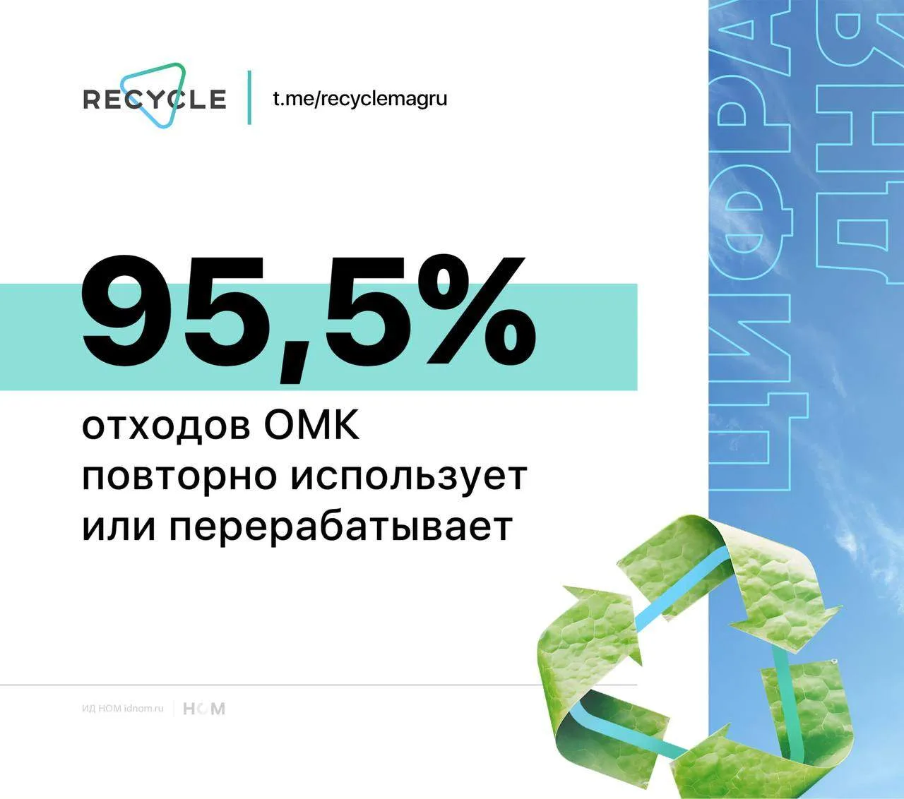 Три года назад доля отходов, которые ОМК повторно использовала или перерабатывала, сост...