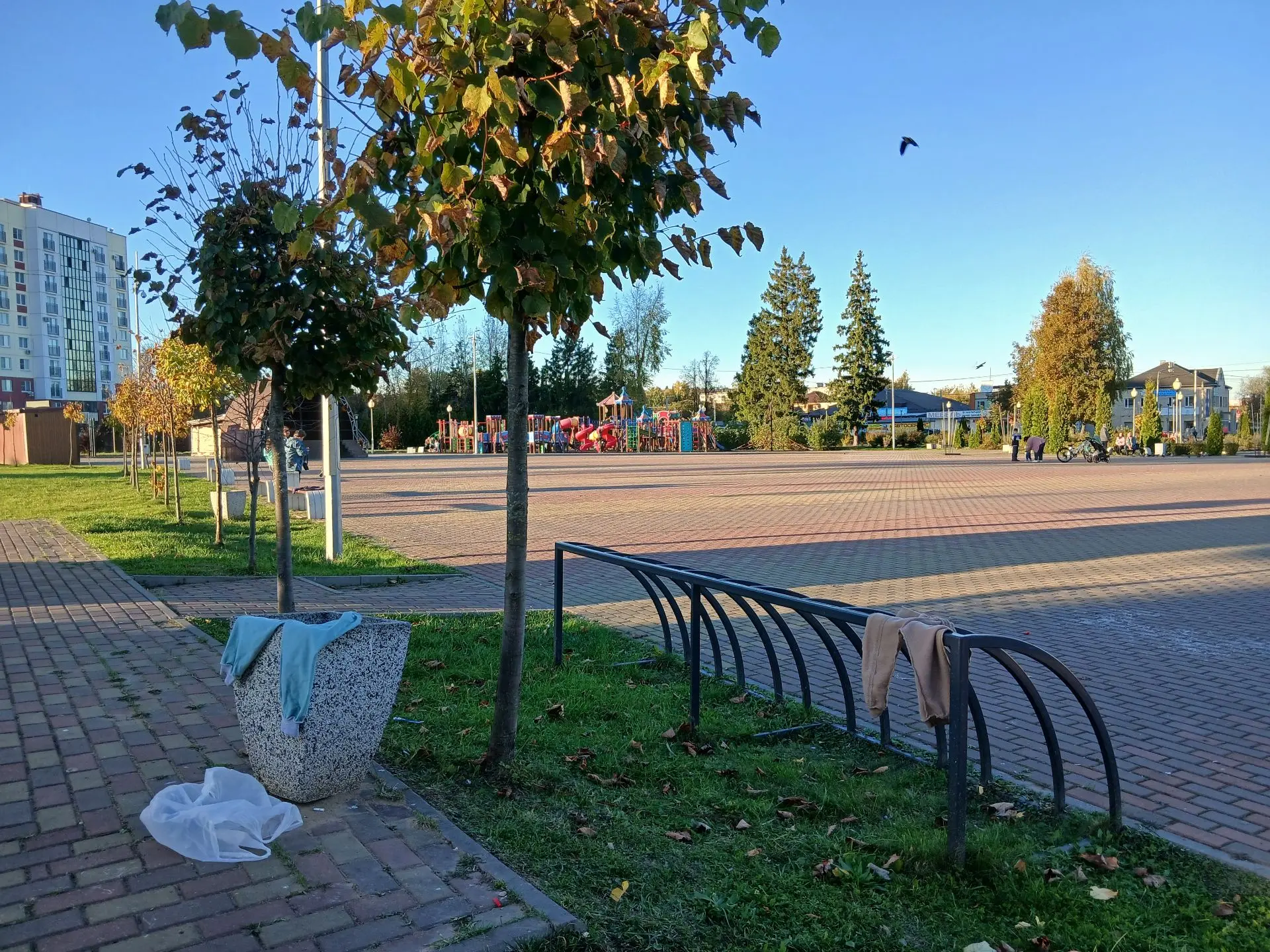 📸Снято в Балабаново. В сквере Городской уже сушат детские штанишки...