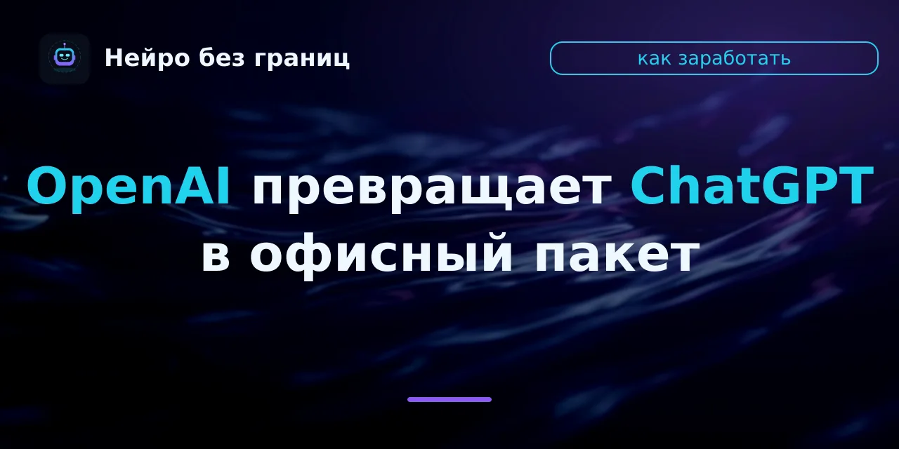 OpenAI превращает ChatGPT в офисный пакет — с документами, слайдами и общим рабочим про...