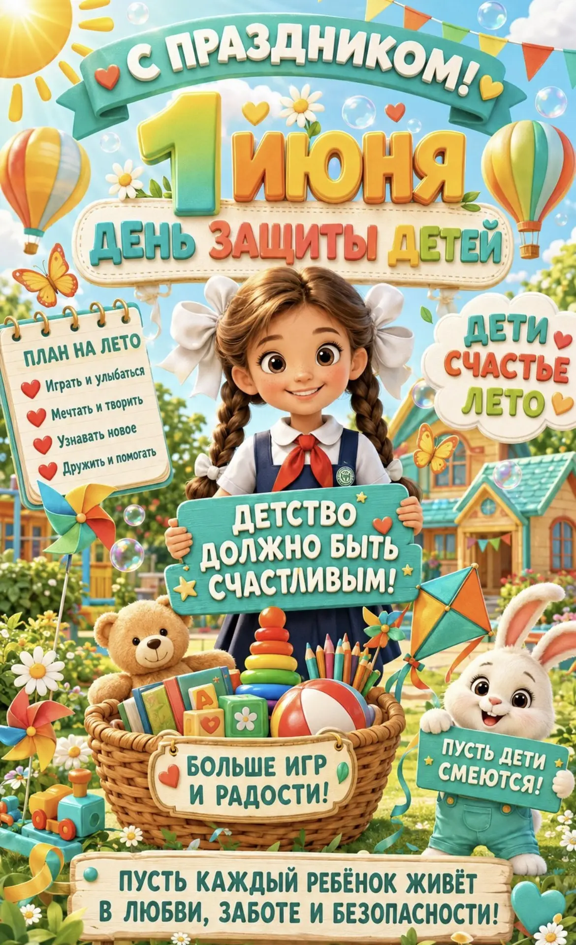 🎉 С Международным днём защиты детей! 🎉
Сегодня, 1 июня, мы отмечаем один из самых светлых праздник
