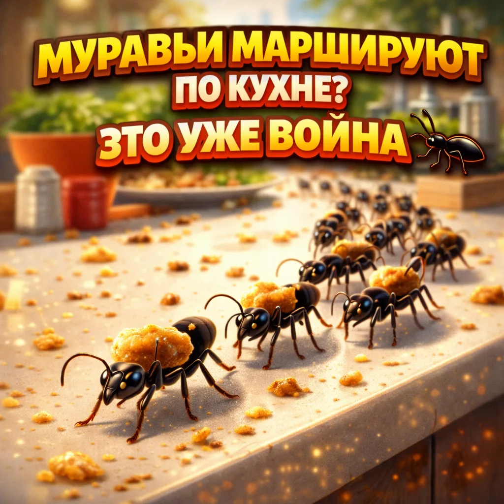 Муравьи маршируют по кухне? Это уже не «пара штук»
Майское тепло + крошка сахара = колонна фараоновы