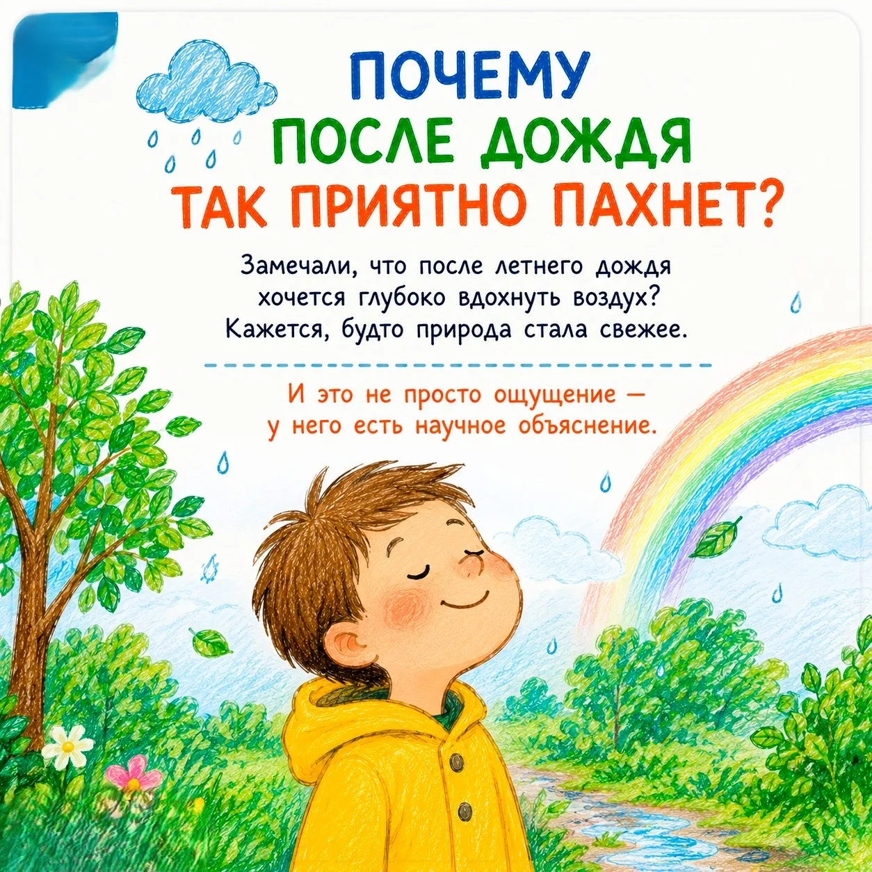🌧 Почему после дождя воздух кажется таким свежим?
