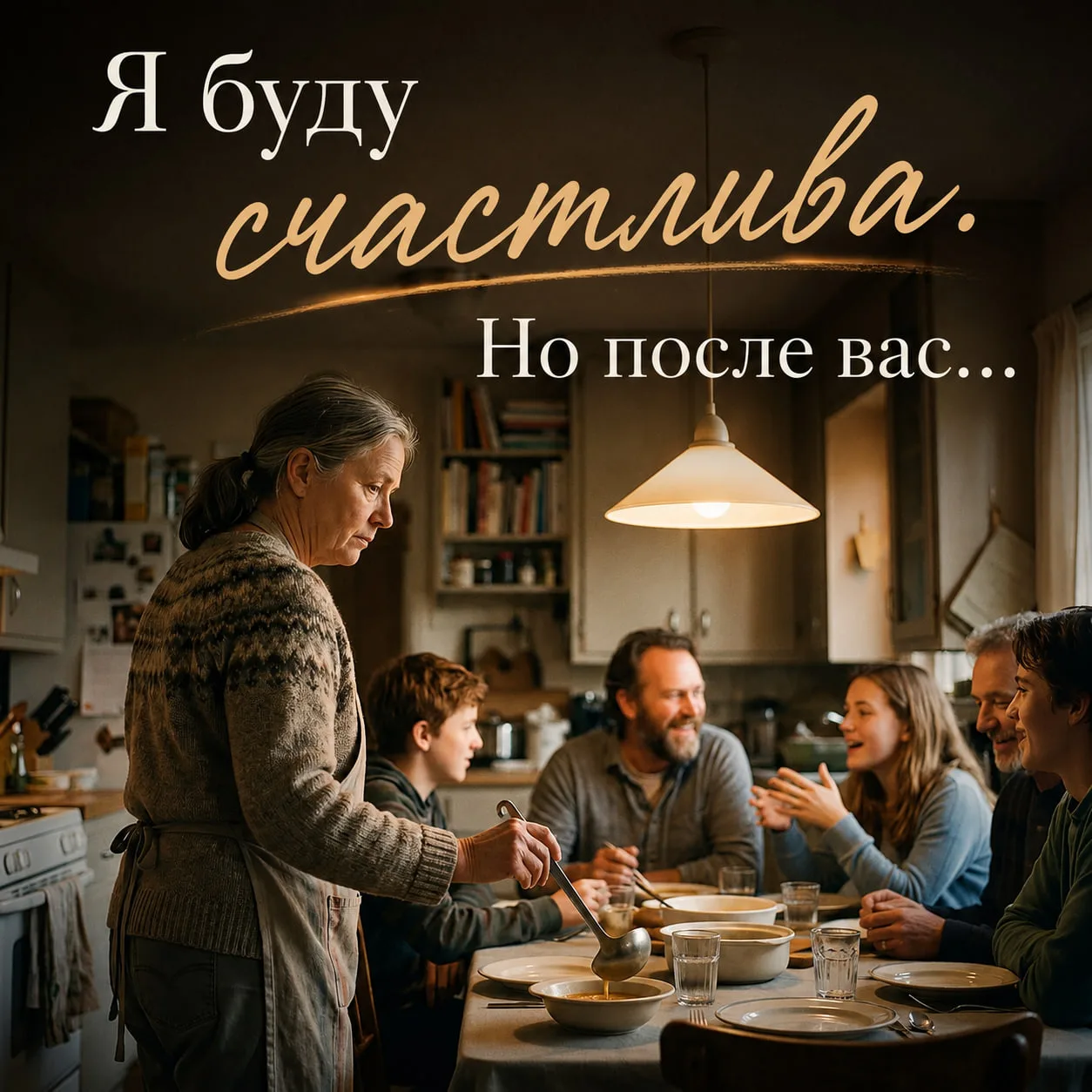 «Я БУДУ СЧАСТЛИВА! НО ПОСЛЕ ВАС…» — говорит женщина детям, мужчине, собачке и котёнку… ...