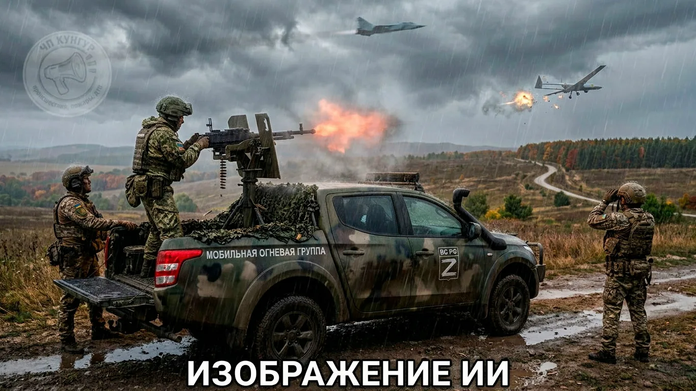 В Пермском крае отражают атаку БПЛА.