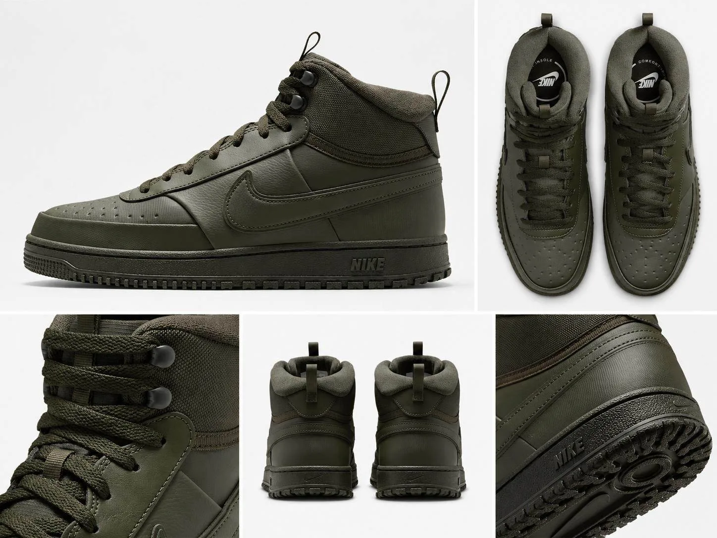 На осень и зиму Nike Court Vision Mid (зеленые)