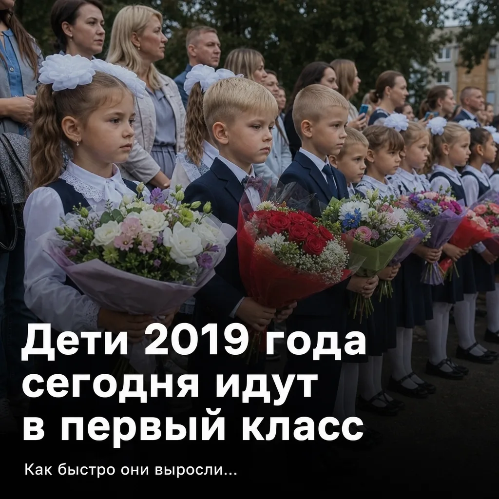 Прямо сейчас дети 2019 года идут в первый класс.