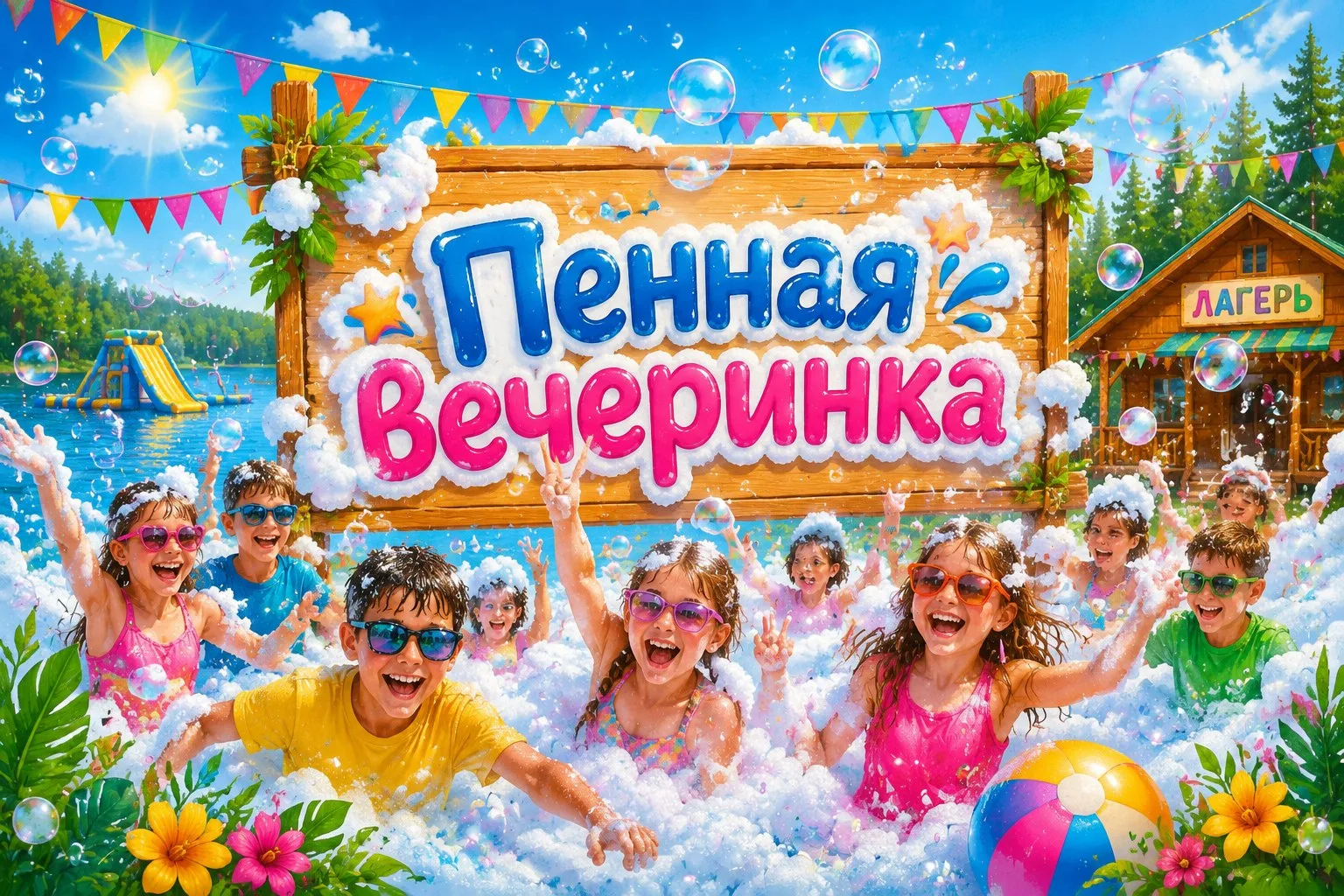 🌊🎉 Пенная вечеринка в пришкольном лагере "Территория здоровья" МКОУ "СШ №1"🎈✨

🫧Сегодня в нашем 