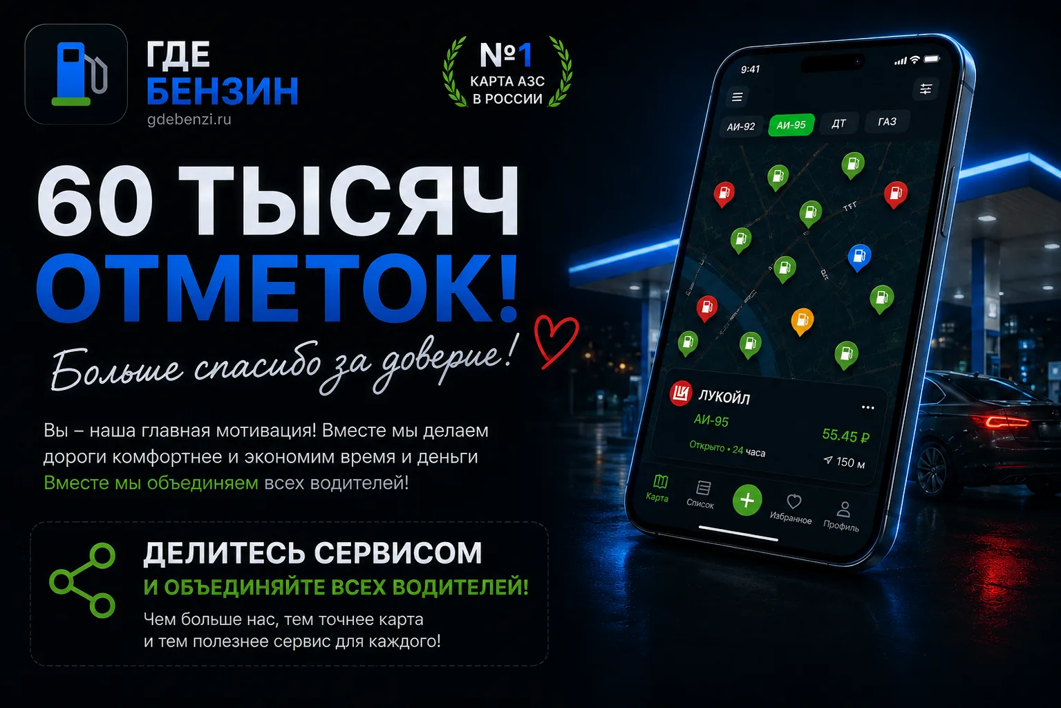 60 000 отметок! 🎉