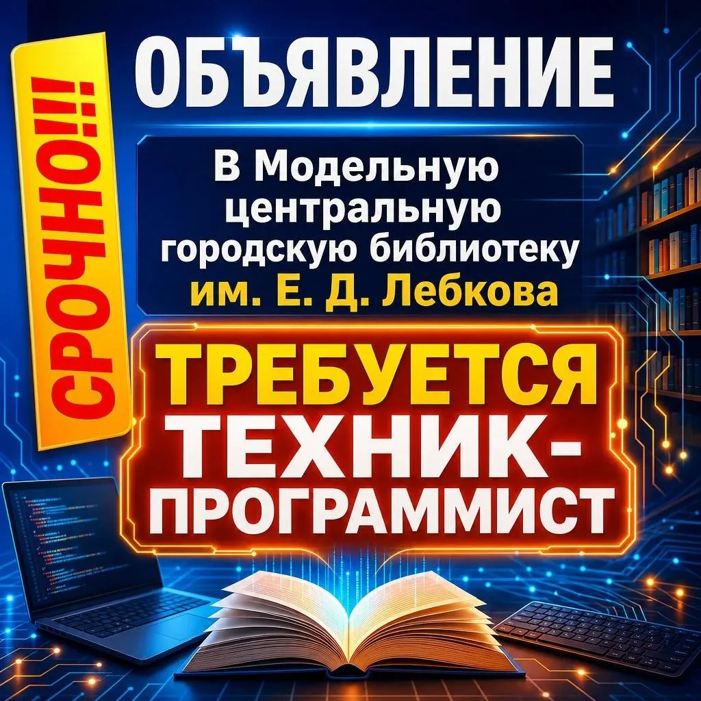Ищем техника-программиста в библиотеку!