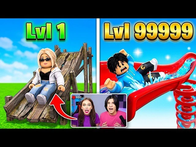 24 ЧАСА В САМОМ ОГРОМНОМ АКВАПАРКЕ В ROBLOX! 😱