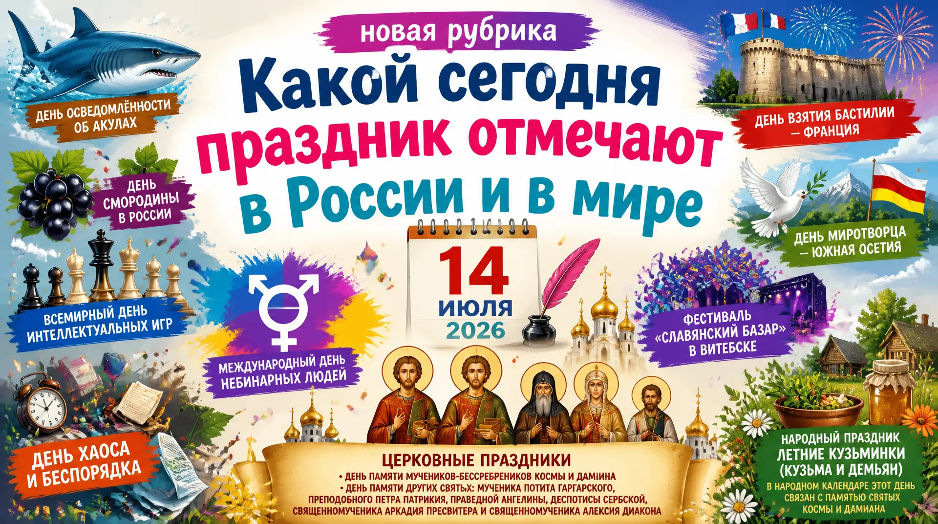 Также 14 июля произошли разные исторические события.
 
1099 год — в ходе первого Крестового похода н