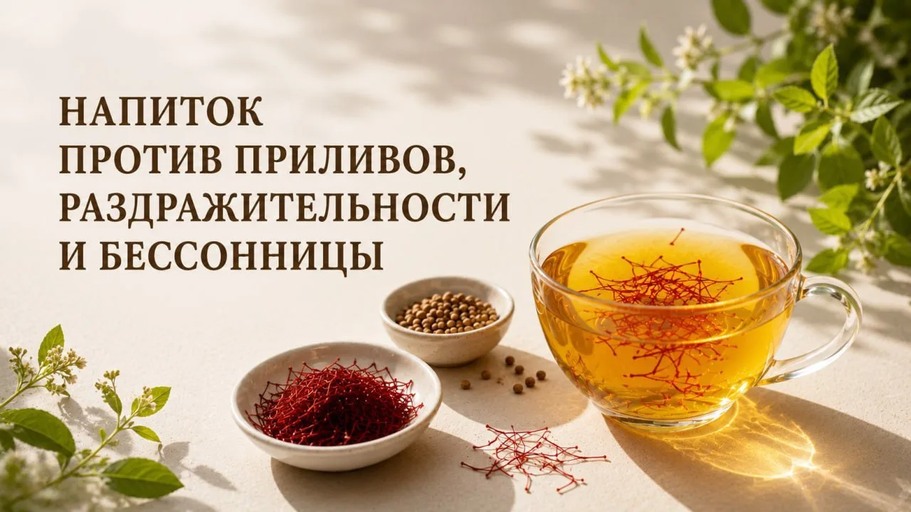 Напиток против приливов, раздражительности и бессонницы☕️

Многие женщины в период перименопаузы и м