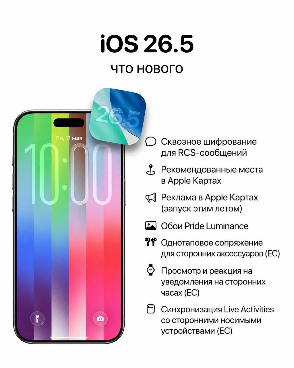 🍏 Обновление iOS 26.5: главное