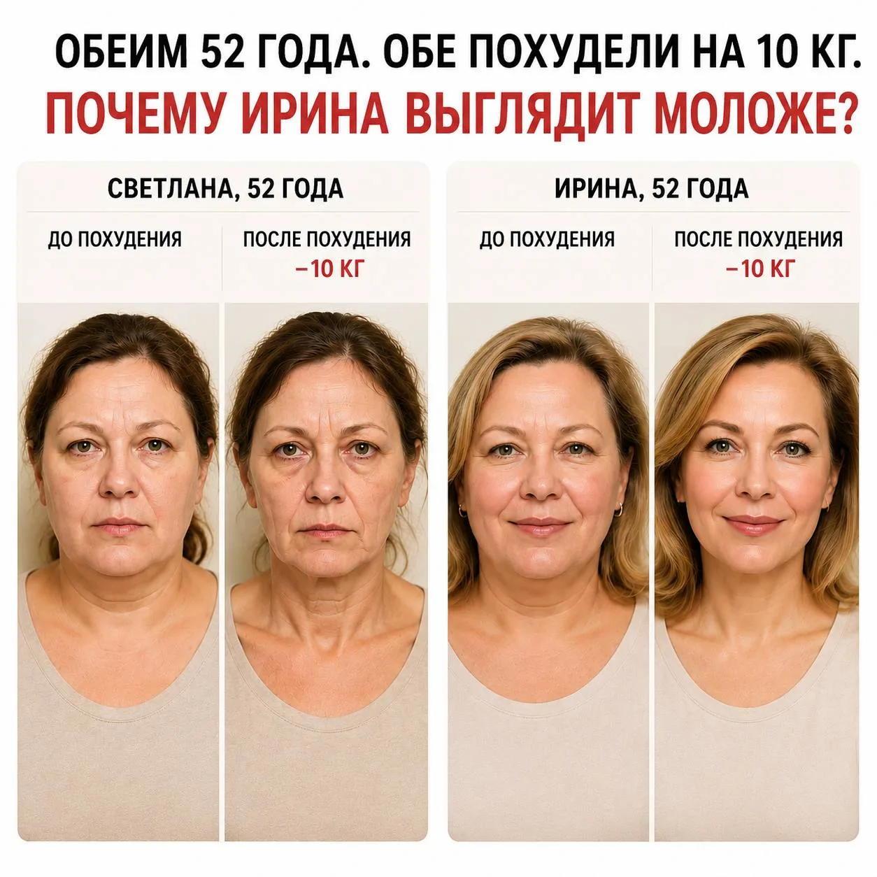 Как худеть без старения лица?
