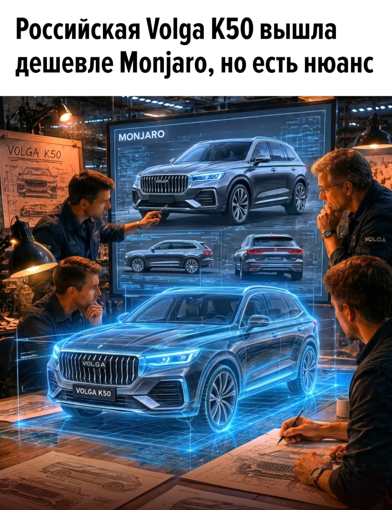 На форуме ПМЭФ-2026 показали флагман возрожденной марки — крупный кроссовер Volga K50.