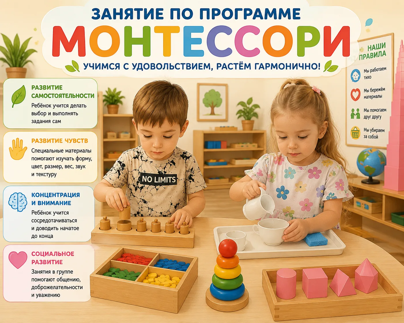 🌿 Что такое программа Монтессори?
