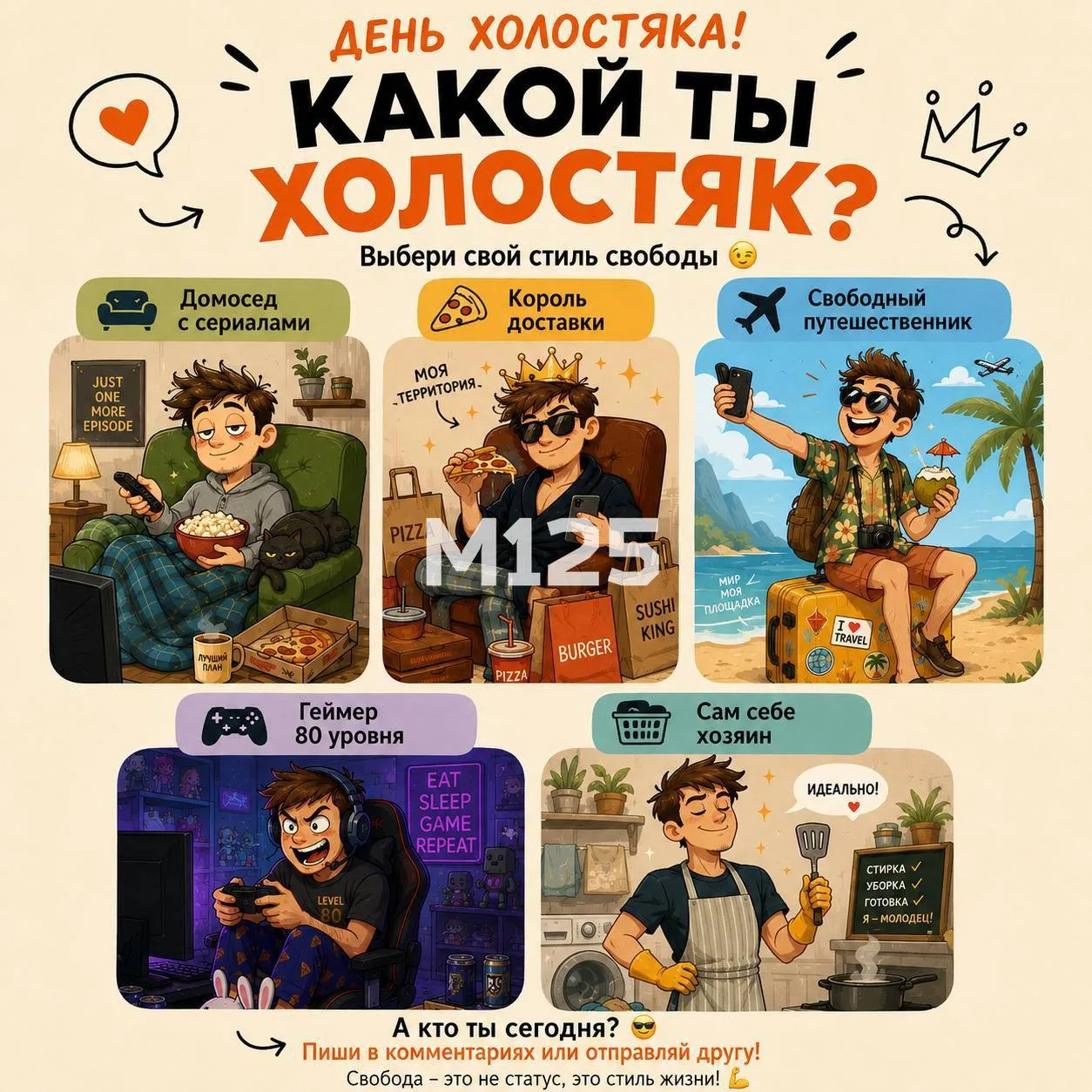 Сегодня День холостяка! 😁