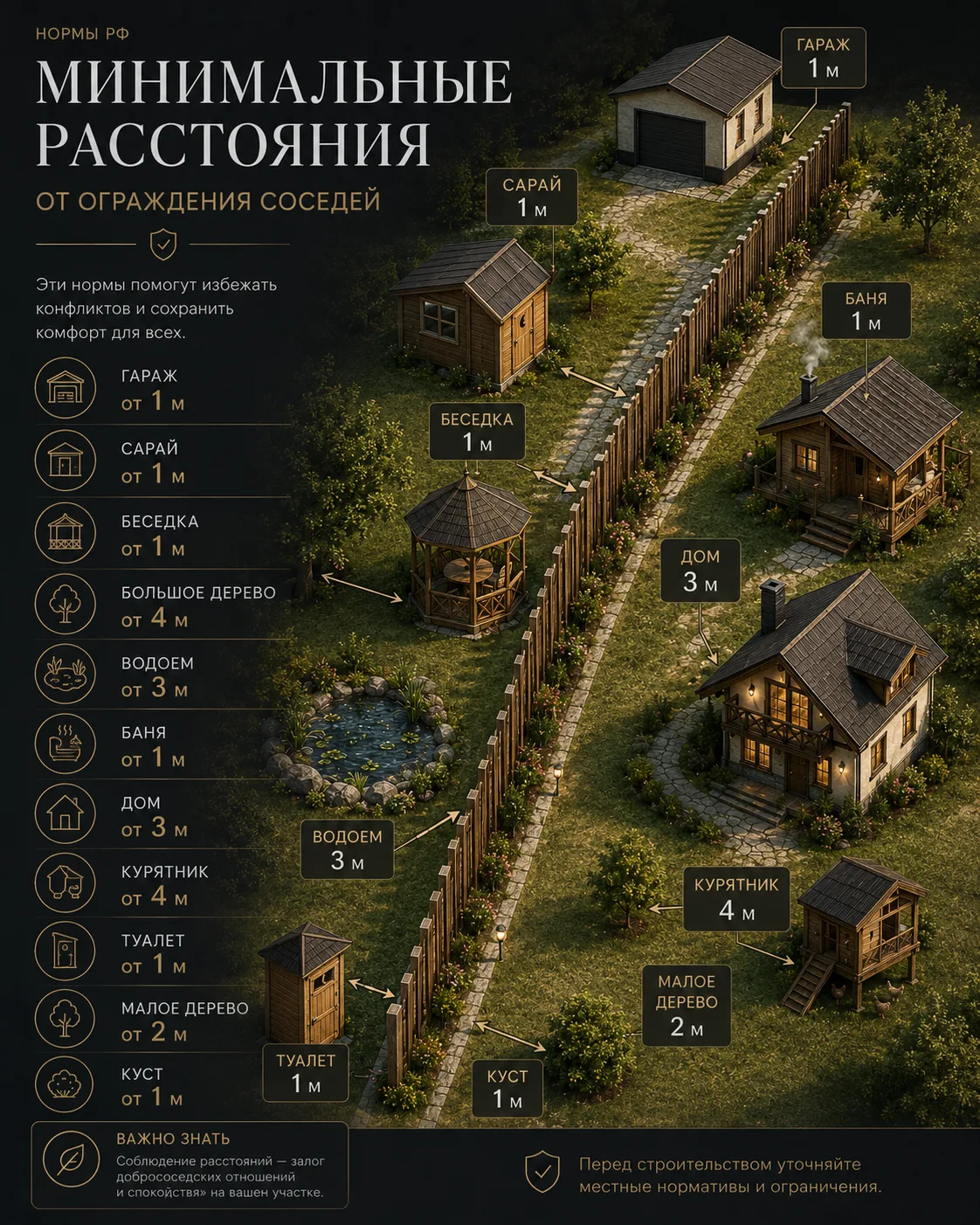 90% людей строят участок «на глаз».
