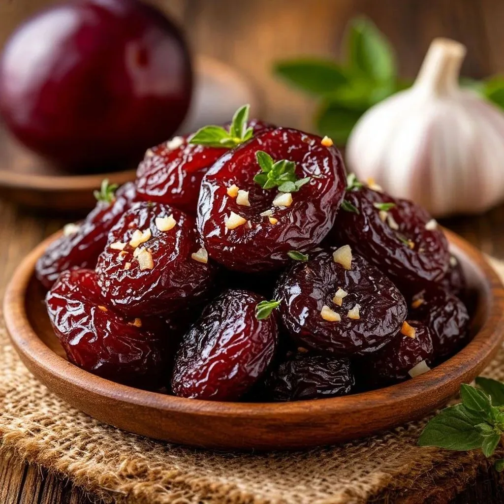 Вяленые сливы с чесноком