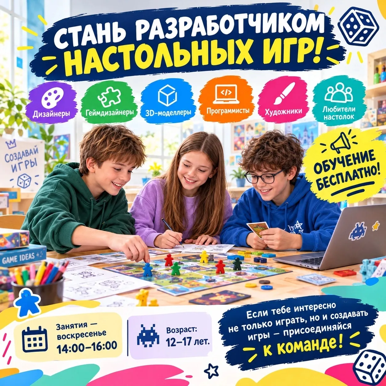 Стань разработчиком настольных игр! 🎲