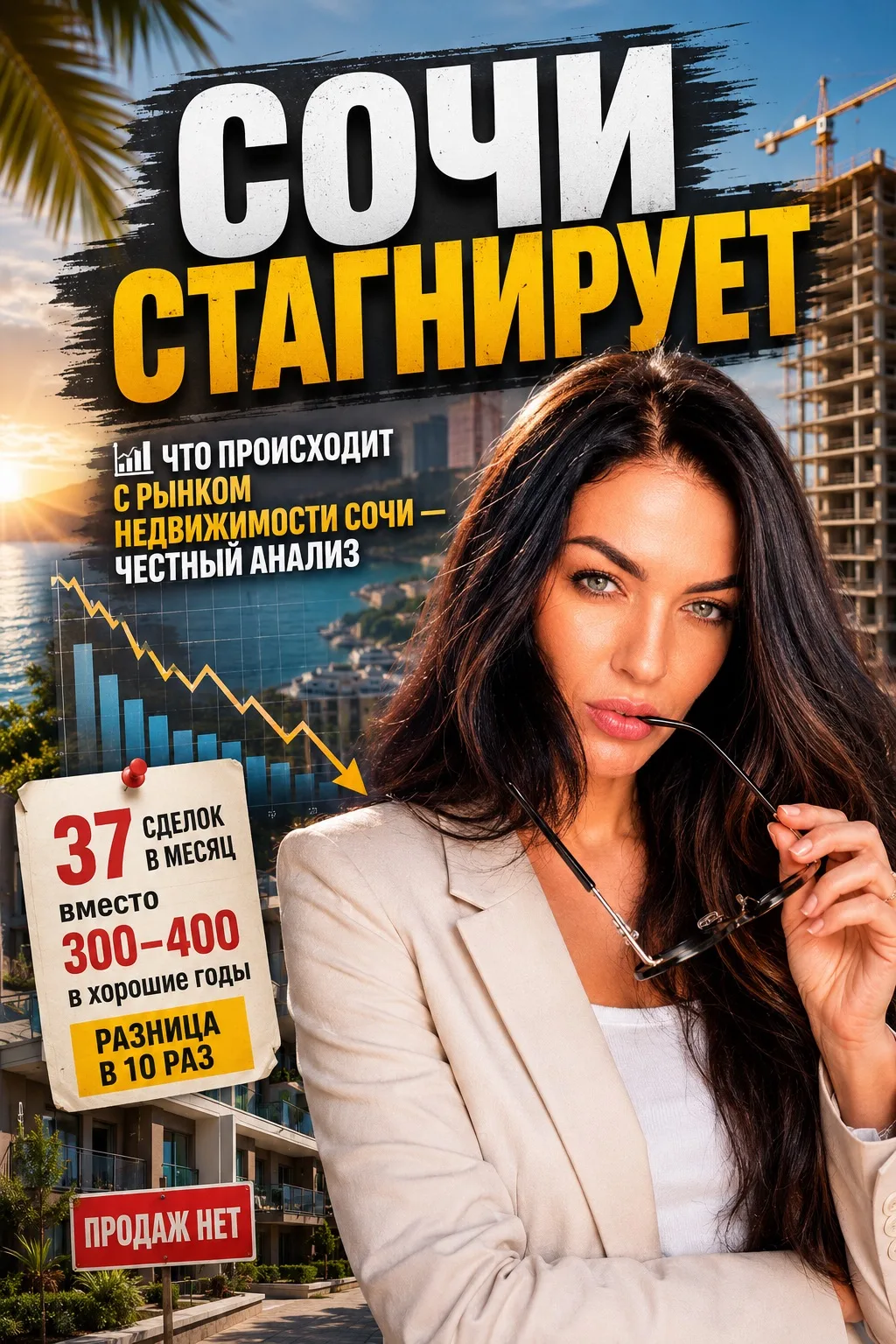 📌📊 Что происходит с рынком недвижимости Сочи! 

♦️Сразу важное уточнение: все цифры по сделкам ниж
