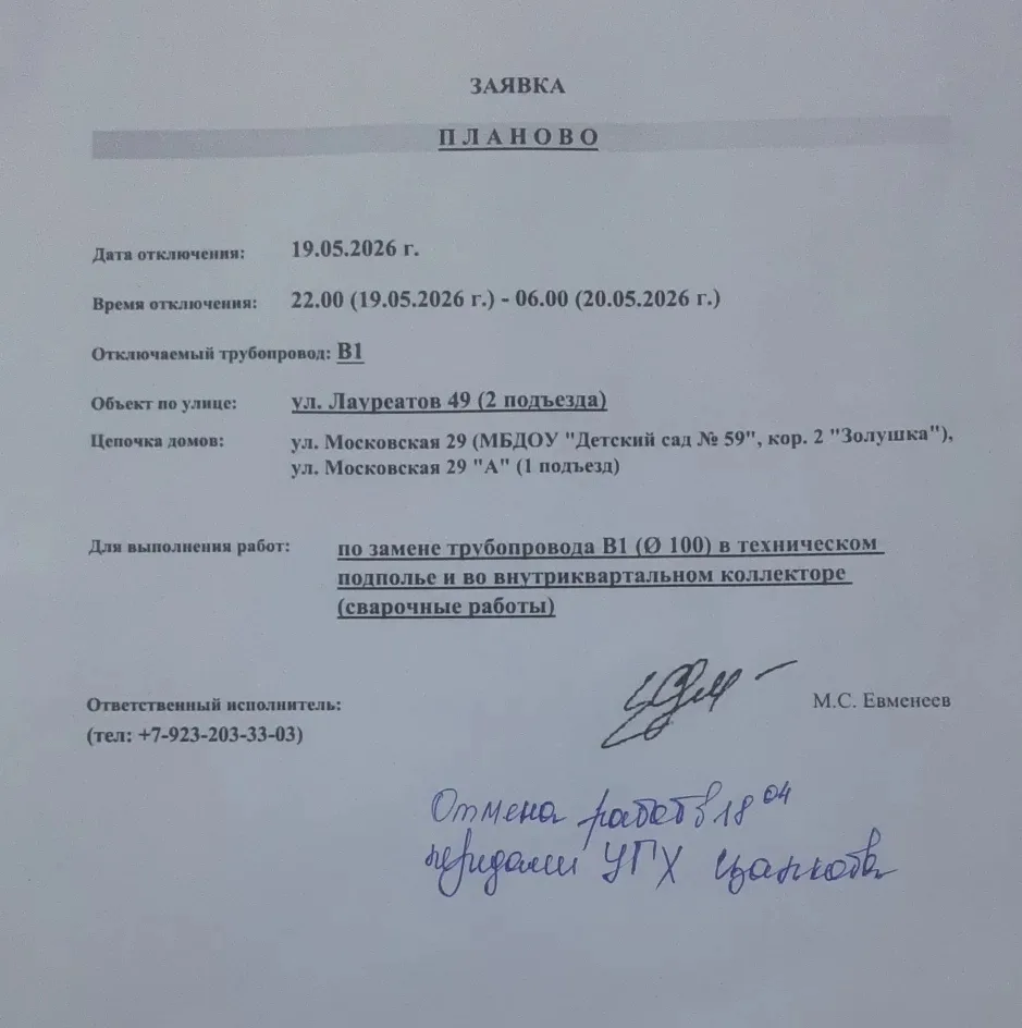 ❌отмена