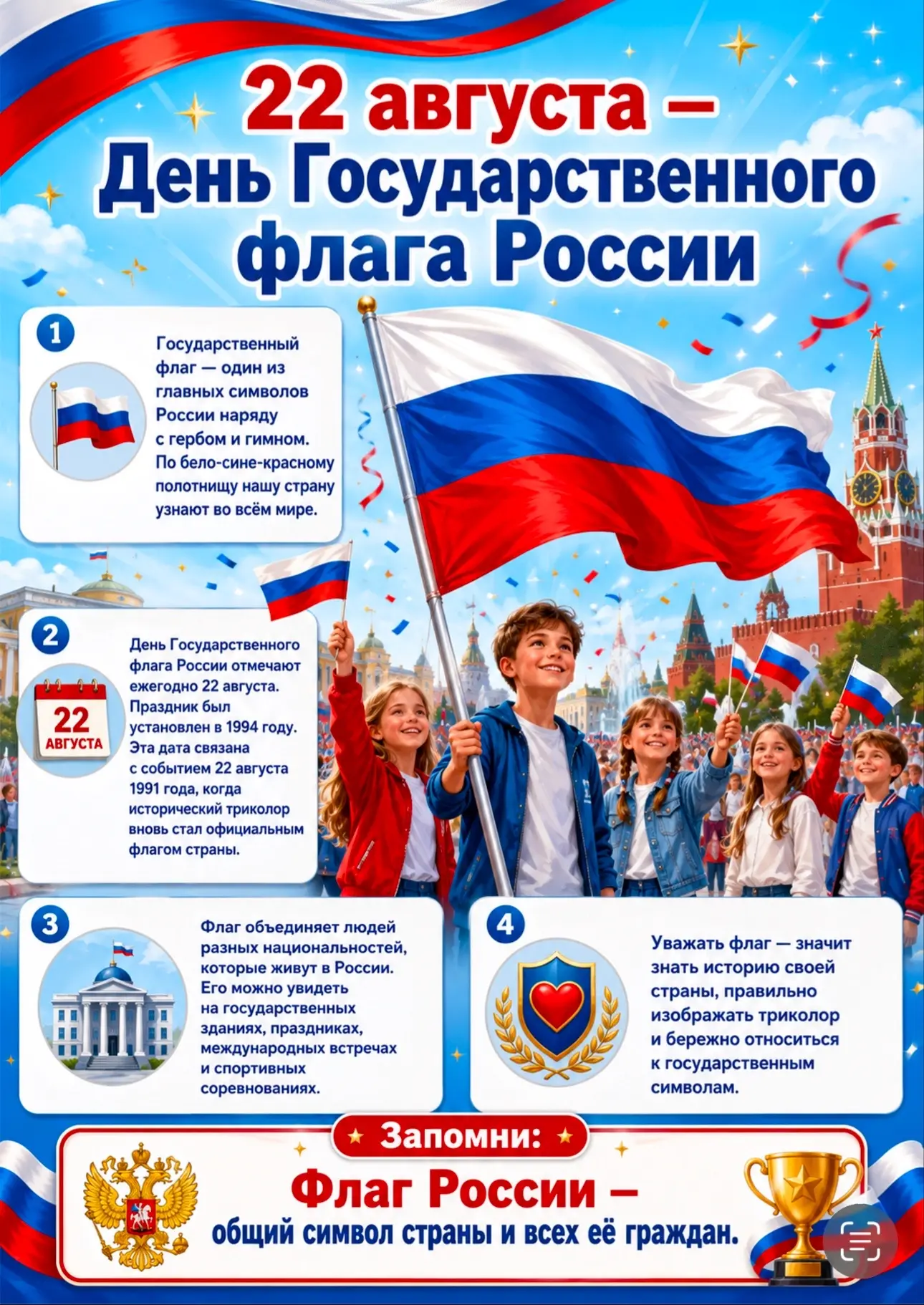 🇷🇺 С Днём Государственного флага Российской Федерации! 🇷🇺