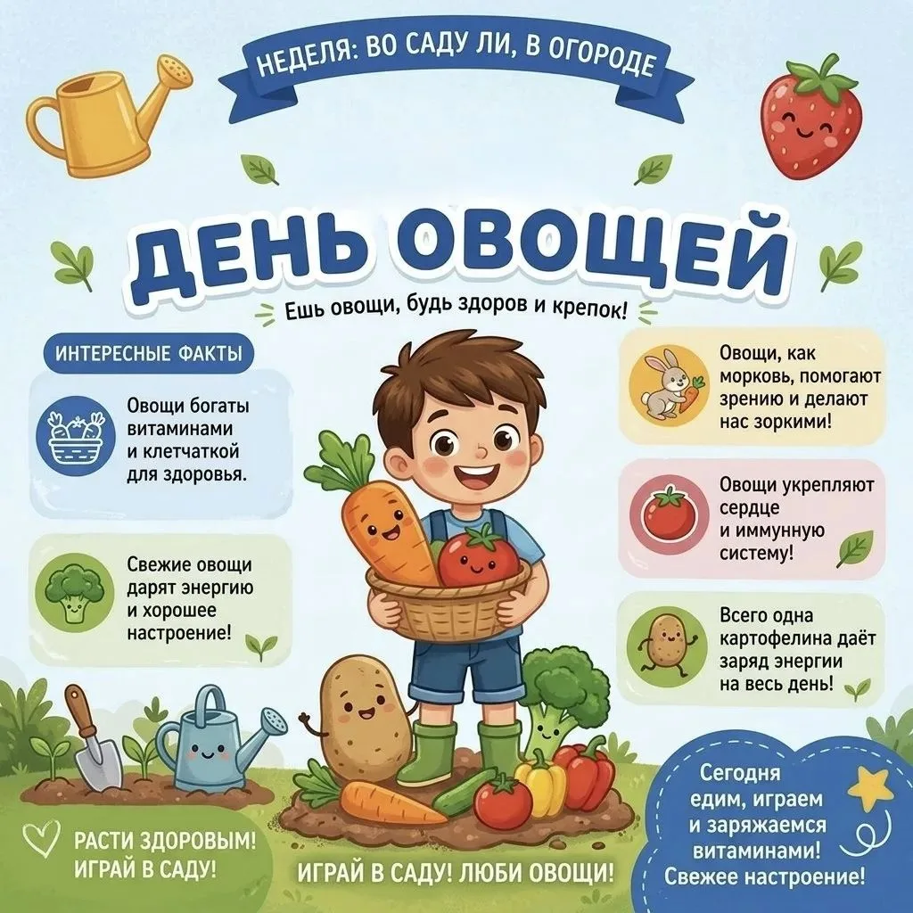 🌱🥕 Сегодня в нашей группе раннего возраста мы провели увлекательный день посвященный ...