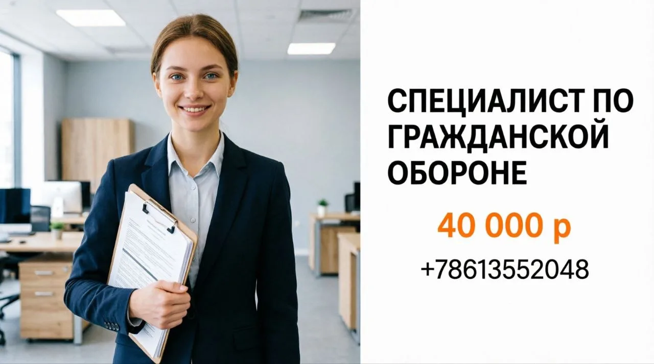 СПЕЦИАЛИСТ ПО ГРАЖДАНСКОЙ ОБОРОНЕ | 40 000 р