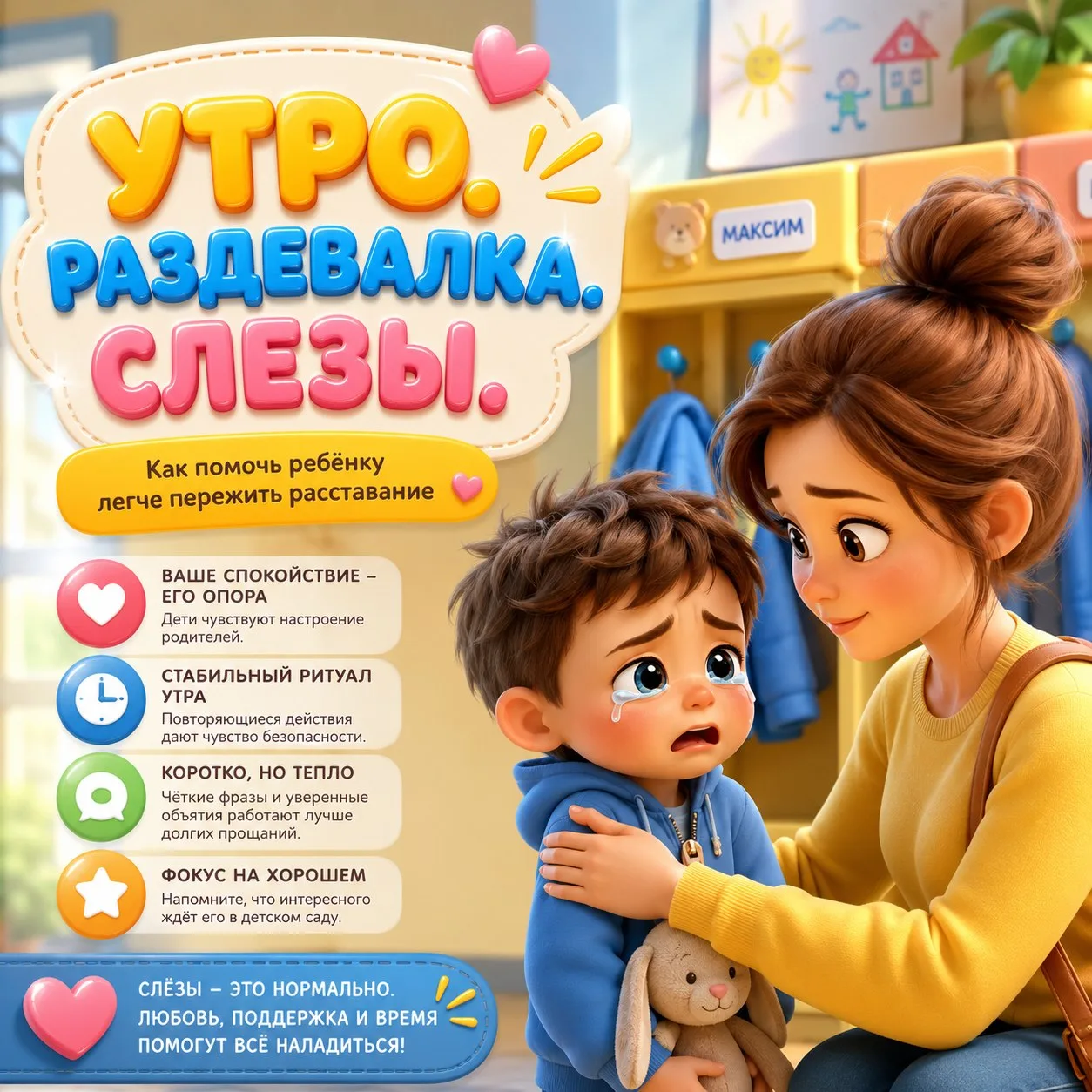 📋 Чек-лист: как сделать утро в саду спокойнее