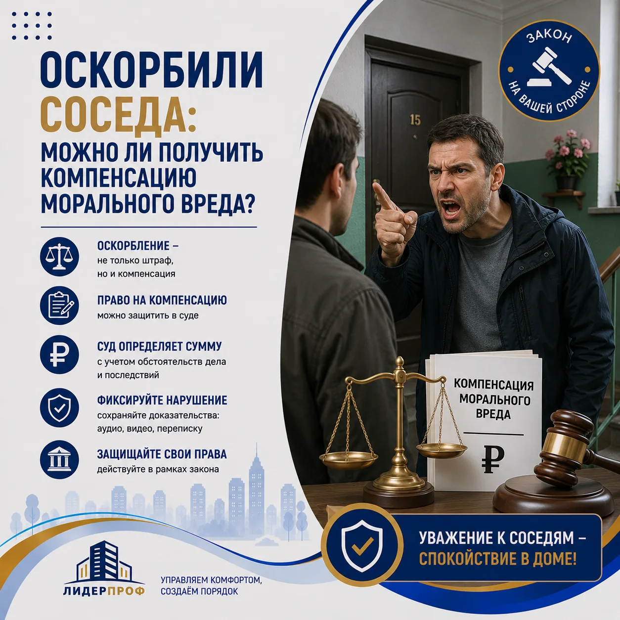 📍 Оскорбили соседа: можно ли получить компенсацию