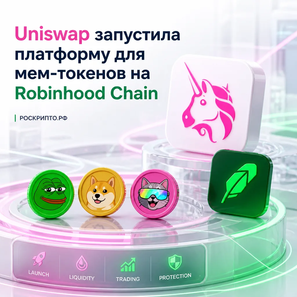 📊 Uniswap запустила платформу для мем-токенов на Robinhood Chain