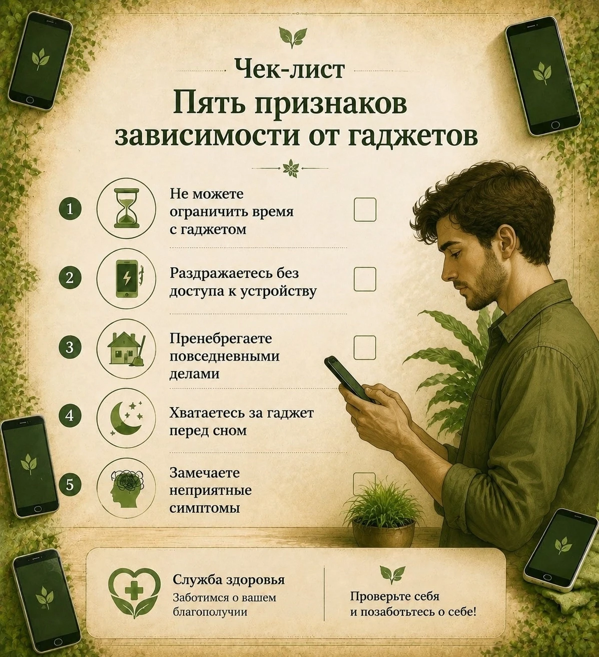 📱 5 признаков, что у вас формируется зависимость от гаджетов: чек‑лист для самодиагностики 
 
📌 Пр