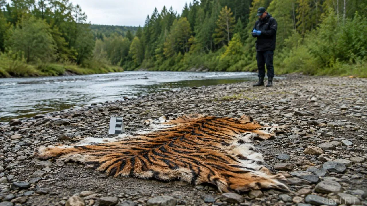 🐅 Шкуру краснокнижного тигра нашли на берегу реки в Приморье
