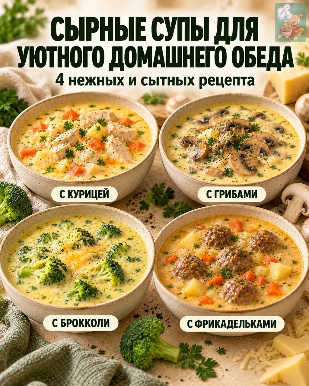 🧀 Сырный суп — тот самый обед, когда хочется чего-то горячего, нежного и по-домашнему ...