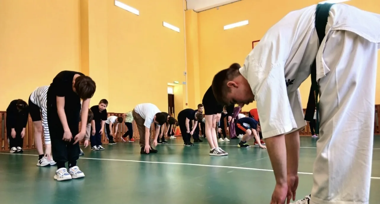 🏆Орлята-спортсмены на Зарядке с Чемпионом💪  🥋Яркое завершение трека "Орленок-Спортсмен" прошло в тре